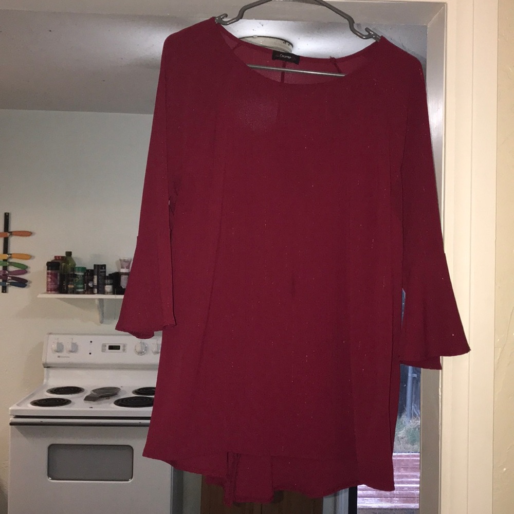Red sparkly top